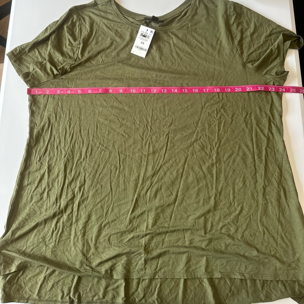 Alfani olive green tee Size 2X - Picture 5 of 7